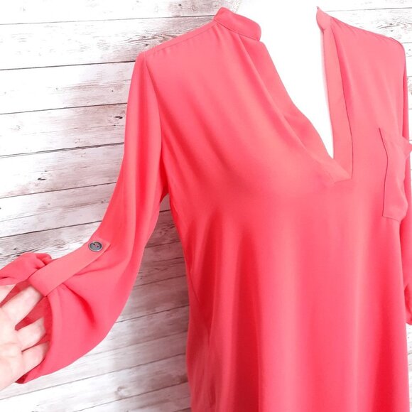 All In Favor Womens Top XS Poppy Red 539A - Picture 2 of 5